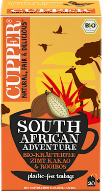 Kruidenthee "South African Adventure" met kaneel, cacao &amp; rooibos (20 theezakjes), 40 g