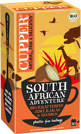 Kruidenthee "South African Adventure" met kaneel, cacao &amp; rooibos (20 theezakjes), 40 g