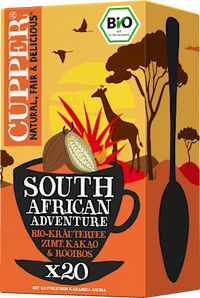 Kruidenthee "South African Adventure" met kaneel, cacao &amp; rooibos (20 theezakjes), 40 g