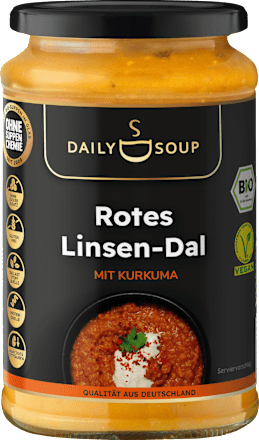 Soep, rode linzen dal met kurkuma, 380 ml