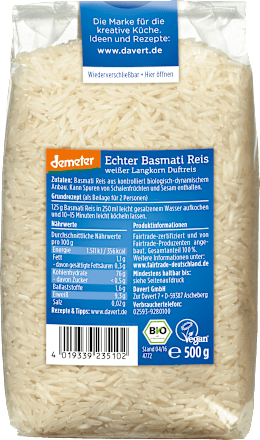 Witte basmatirijst, 500 g