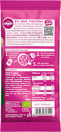 Kant-en-klaarmaaltijd, Noodle Cup Kruidenroomsaus, 61 g