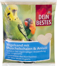 Kleindierstrooisel, vogelzand met schelpengrit &amp; anijsolie, 2,5 kg