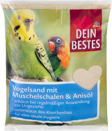 Kleindierstrooisel, vogelzand met schelpengrit &amp; anijsolie, 2,5 kg