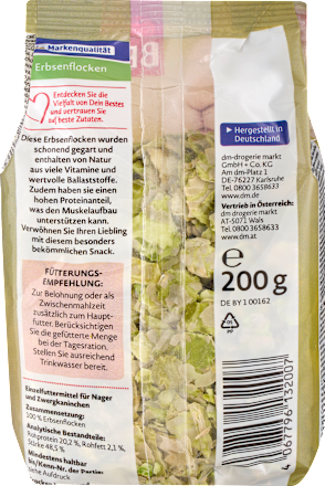 Erwtenvlokken voor knaagdieren, 200 g