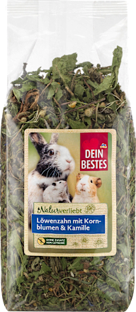 Knaagdiersnack, paardenbloem met korenbloemen &amp; kamille, Naturverliebt, 150 g