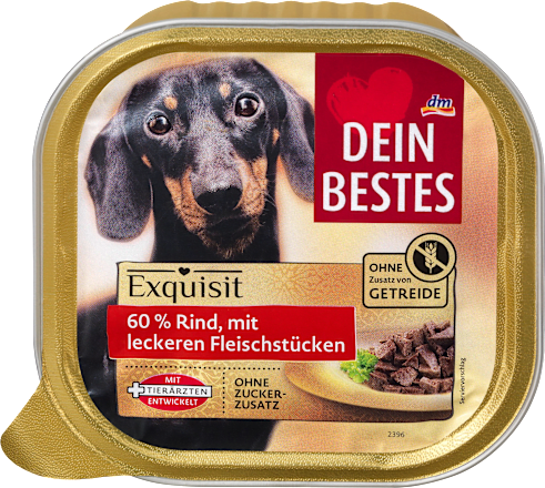Nat hondenvoer met rundvlees, Exquisit, 300 g