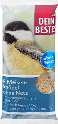 Vogelvoer, vetbollen zonder net (8 stuks), 720 g