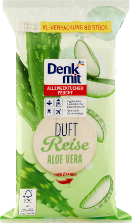Vochtige allesreiniger Aloë Vera, 80 stuks