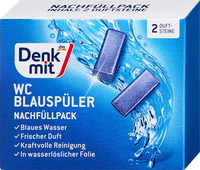 Toilet blauw spoelmiddel navulverpakking, 2 stuks