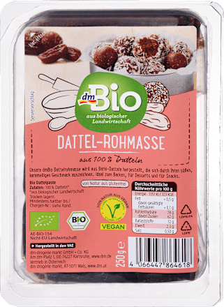 Rauwe dadelmassa, 250 g