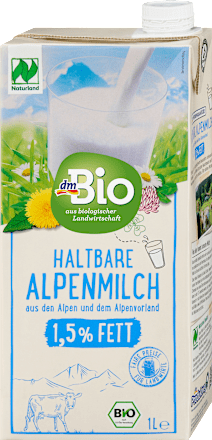 Melk, houdbare Alpenmelk 1,5% vet, 1 l