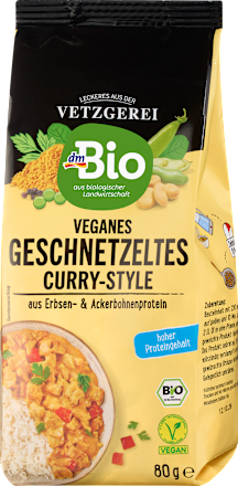 Veganistische curry-stijl strips, 80 g