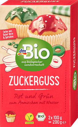 Glazuur rood &amp; groen, 200 g