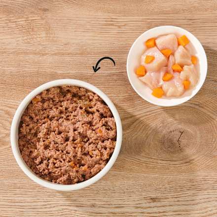 Nat hondenvoer met kip &amp; wortel, 400 g