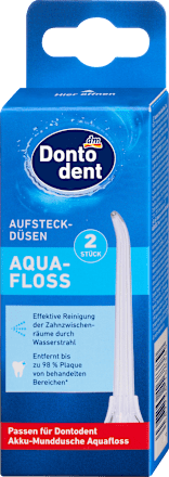 Opzetstukken voor Aquafloss monddouche, 2 stuks