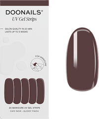 UV Gel Nagelfolies, Gelstrips Cafe Noir, 20 stuks