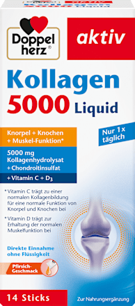 Collageen 5000 Vloeibaar 14 Sticks, 140 ml