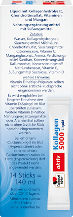 Collageen 5000 Vloeibaar 14 Sticks, 140 ml