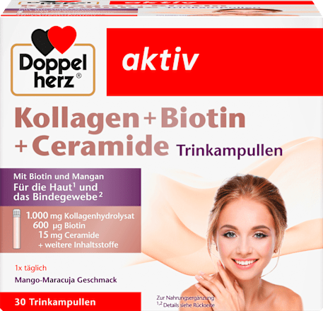 Collageen + Biotine + Ceramide drinkampullen 30 stuks, 750 ml