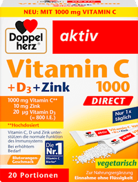 Vitamine C 1000mg + Zink Direct 20 stuks, 60 g