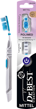 Tandenborstel met batterij Polimed medium, 1 st.