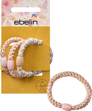 Gevlochten haarelastiekjes, pastelkleuren, 3 stuks