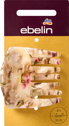 Haarspeld acryl patroon, crème, 1 st