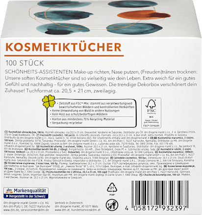 Cosmetische tissues doos ontwerp, 100 stuks