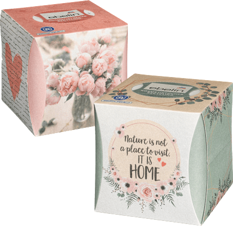 Recycling van cosmetische tissues 3-laags, 60 stuks