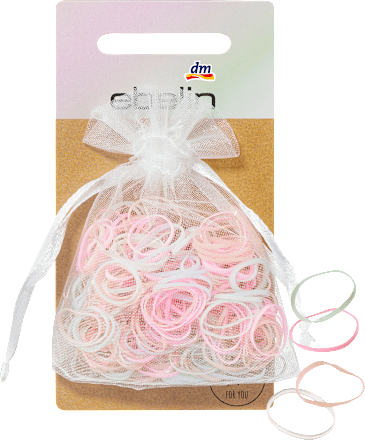 Mini haarelastiekjes in organza zakjes, veelkleurig, 250 stuks