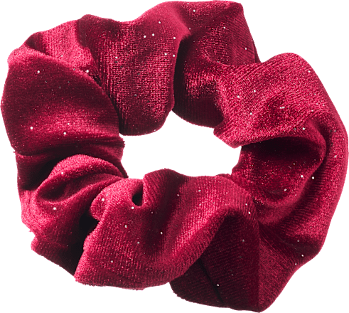 Scrunchies beige &amp; rood, 2 stuks