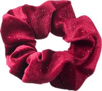 Scrunchies beige &amp; rood, 2 stuks