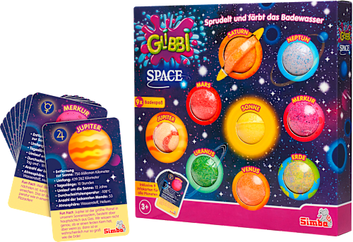 Kinderbadtoevoeging Glibbi Space Set 9 stuks, 1 stuk