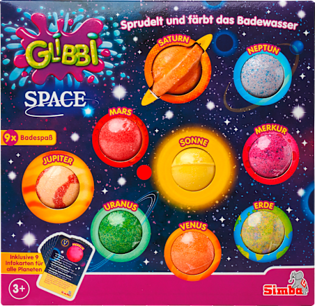 Kinderbadtoevoeging Glibbi Space Set 9 stuks, 1 stuk