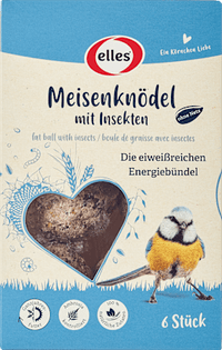 Vogelvoer vetbollen met insecten, 6 stuks