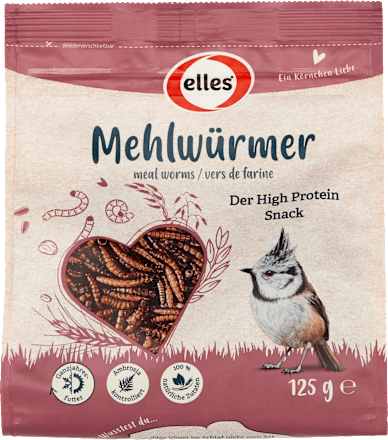 Vogelvoer strooivoer meelwormen, 125 g