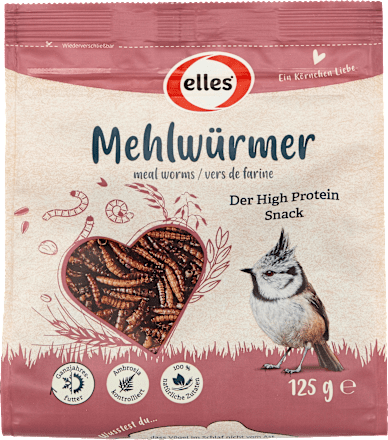 Vogelvoer strooivoer meelwormen, 125 g