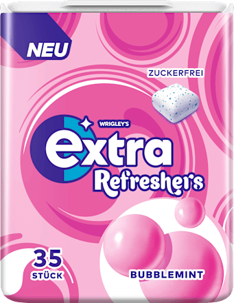 Kauwgom, Refreshers Bubblemint, suikervrij, 35 stuks