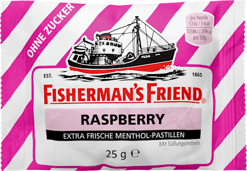 Pastilles, framboos, suikervrij, 25 g
