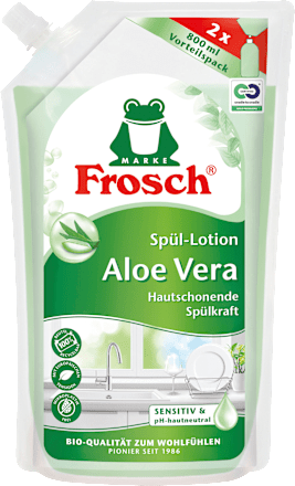 Afwasmiddel lotion Aloë Vera navulzak, 800 ml