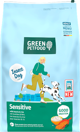 Droogvoer voor honden met insecten &amp; rijst, gevoelig, 10 kg