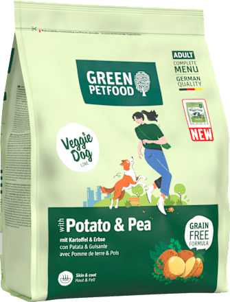 Droog hondenvoer met aardappel &amp; erwt, veggie, 0,9 kg