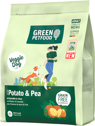 Droog hondenvoer met aardappel &amp; erwt, veggie, 0,9 kg