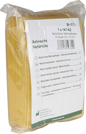 Natuurlijke warmtepleister (10 x 13 cm), 10 stuks