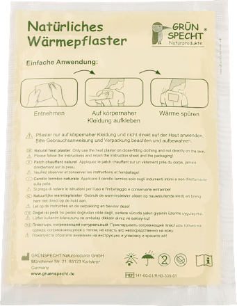Natuurlijke warmtepleister (10 x 13 cm), 10 stuks