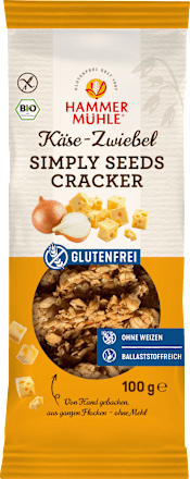 Simply Seeds Crackers, Kaas en Ui, Glutenvrij, 100 g