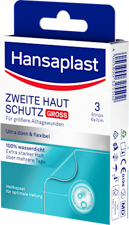 Pleisterstrips Second Skin Groot, 3 stuks