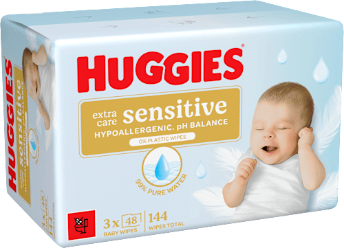 Vochtige doekjes extra verzorging gevoelig (3x48 stuks), 144 stuks