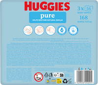 Pure vochtige doekjes (3x56 stuks), 168 stuks